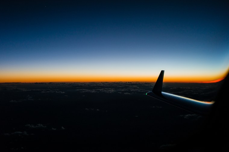 Sunset at FL410